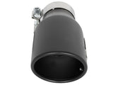aFe MACH Force-Xp 409 SS Exhaust Tip Black (Left Side) 3in In x 4-1/2in Out x 9in L Clamp-On - 49T30452-B09