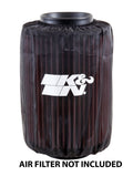 K&N Air Filter Wrap Drycharger - Round Straight - Black for Polaris Ranger - PL-8007DK