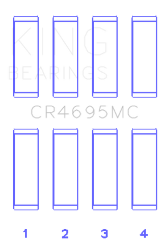 King Engine Bearings Ford Ecoboost 2.0L / 2.3L (Size 0.05) Connecting Rod Bearing Set - CR4695MC0.5