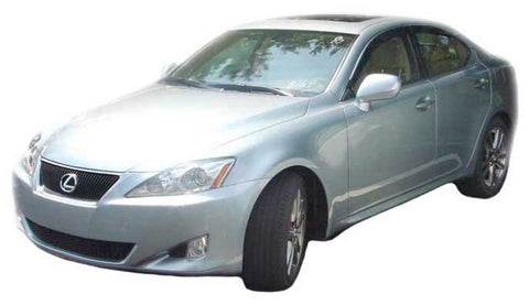 AVS 06-13 Lexus IS250 Ventvisor Low Profile Deflectors 4pc - Smoke w/Chrome Trim - 794008