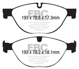 EBC 13+ Jaguar F-Type (Cast Iron Only) 3.0 Supercharged (380) Perf Pkg Yellowstuff Front Brake Pads - DP42191R