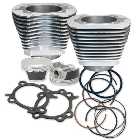 S&S Cycle 99-06 BT 97in Big Bore Cylinder Kit - Silver - 910-0201