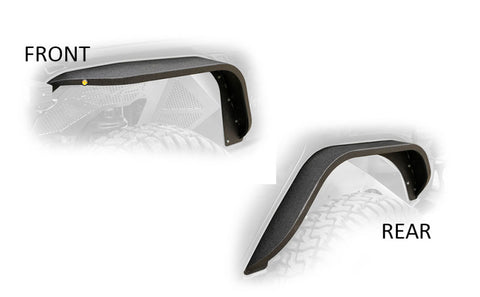 DV8 Offroad 2018+ Wrangler JL Slim Fenders w/ LED Turn Signal Lights (Set of 4) - FDJL-02