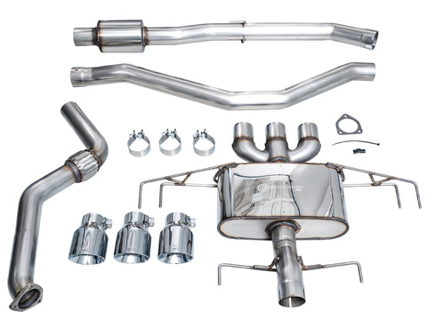 AWE Tuning 2024 Acura Integra Type S DE5 FWD Touring Edition Exhaust w/ Triple Chrome Silver Tips - 3015-52335