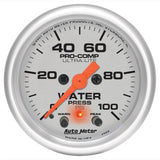Autometer Ultra-Lite 2-1/16in 0-100PSI Electronic Water Pressure Gage - 4368