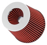 Spectre Adjustable Conical Air Filter 5-1/2in. Tall (Fits 3in. / 3-1/2in. / 4in. Tubes) - Red - 8132