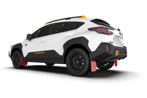Rally Armor 24-26 Subaru Crosstrek (Wilderness Only) Red UR Mud Flap W/Black Logo - No Drilling Req - MF116-UR-RD-BLK