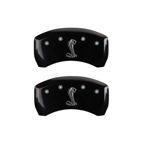 MGP Rear set 2 Caliper Covers Engraved Rear Tiffany Snake Black finish silver ch - 10010RSNKBK