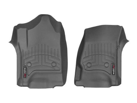 WeatherTech 14+ Chevrolet Silverado/GMC Sierra Crew and Double Cab Front FloorLiners - Black - 446071