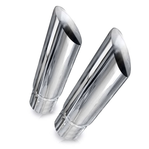 Stainless Works Angle Cut Resonator Tips 2 1/4in ID Inlet 3in Body - 770225