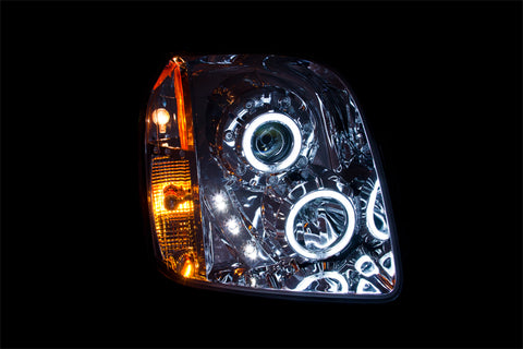 ANZO 2007-2014 GMC Yukon Projector Headlights w/ Halo Chrome (CCFL) - 111147