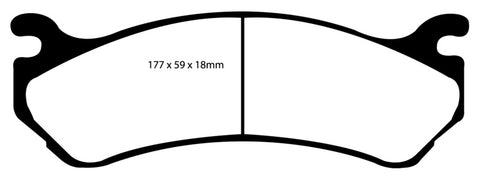 EBC 02 Cadillac Escalade 5.3 (Akebono rear caliper) Yellowstuff Front Brake Pads - DP41304R