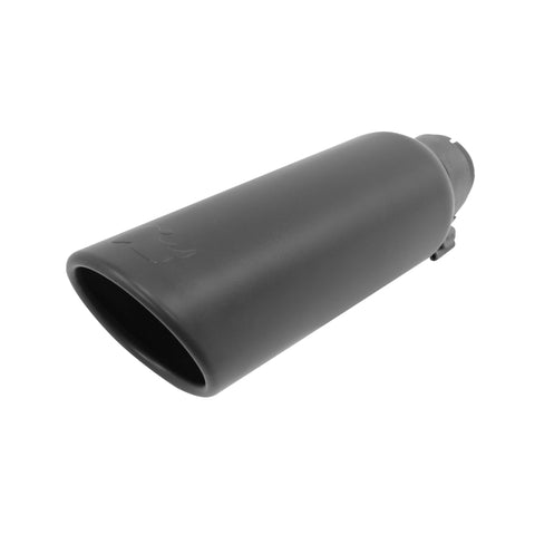 Go Rhino Exhaust Tip - Black - ID 2 1/4in x L 14in x OD 4in - GRT225414B