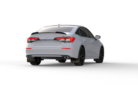 Rally Armor 2022 Honda Civic (Incl. Si/Sport/Touring) Black UR Mud Flap w/ Blue Logo - MF90-UR-BLK/BL