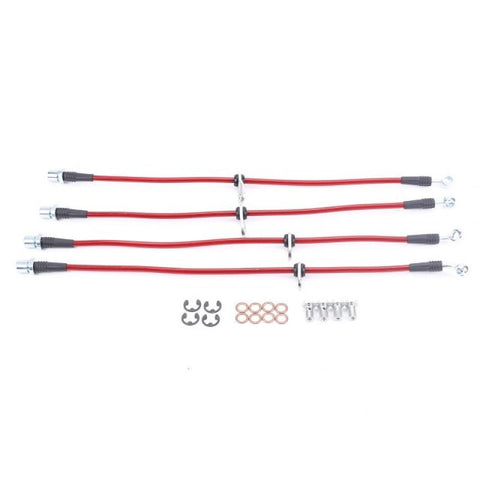 Power Stop 11-14 Subaru Impreza Front & Rear SS Braided Brake Hose Kit - BH00102