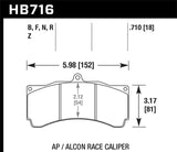 Hawk AP Racing/Alcon Universal DTC-60 Race Brake Pads - HB716G.710