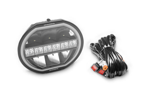 Go Rhino Xplor Blackout Series Maxline LED Hi/Low Beam w/Multi DRL (Surface Mount) 9in. - Blk - 751440911CRS