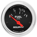 AutoMeter Gauge Fuel Level 2-1/16in. 16 Ohm(e) to 158 Ohm(f) Elec Traditional Chrome - 2518