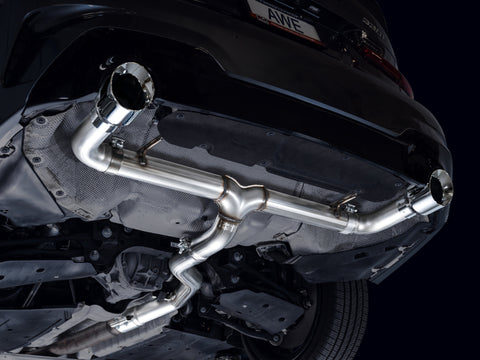 AWE Tuning 19-23 BMW 330i / 21-23 BMW 430i Base G2X Track Edition Axle-Back Exhaust - Chrome Silver - 3020-32429