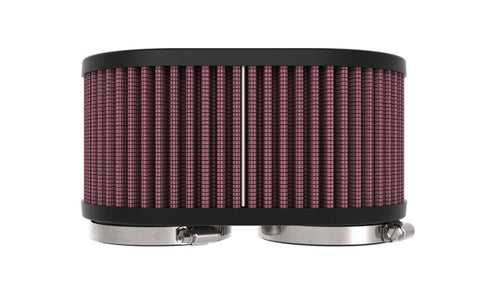 K&N 2-1/8in DUAL FLG 6-1/4 X 4inOD 3inH Universal Clamp-On Air Filter - RU-3510