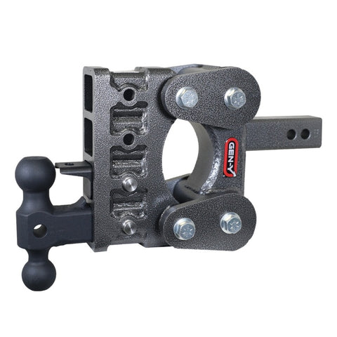 Gen-Y Mega Duty 2in Bolt-On 2.5in Drop 2K TW 16K Hitch w/GH-051 Dual-Ball/GH-032 Pintle Lock - GH-122