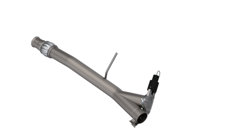 QTP 14-18 Chevrolet Silverado 1500 4.8L/5.3L EC/CC Standard Bed 3in 304SS Aggressor Cutout Mid Pipe - 510014