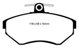 EBC 97-02 Volkswagen Cabriolet 2.0 Redstuff Front Brake Pads - DP31112C