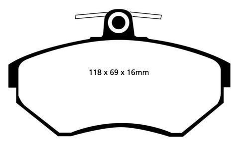 EBC 97-02 Volkswagen Cabriolet 2.0 Redstuff Front Brake Pads - DP31112C
