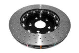 DBA 06-10 Jeep Grand Cherokee SRT8 Front 5000 Series Cross Drilled Rotor w/Black Hat - DBA52532BLKXD