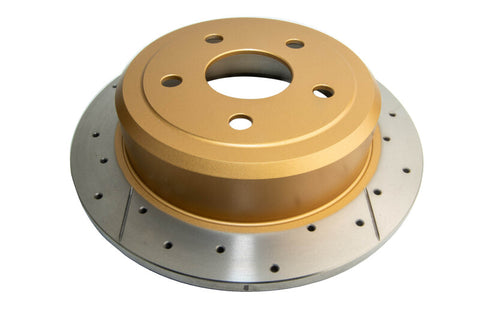 DBA 07-16 Jeep JK Wrangler & Rubicon w/HD Brakes Street Series Rear Cross Drilled & Slotted Rotor - DBA2537X