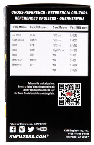 K&N Oil Filter OIL FILTER; AUTOMOTIVE - HP-3002