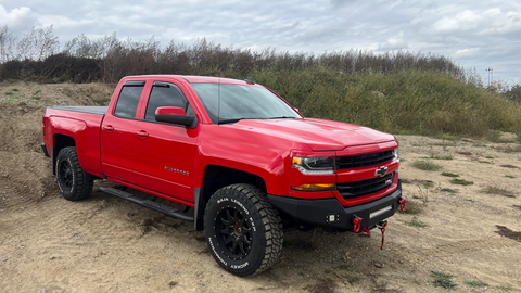 Fishbone Offroad 07-18 Chevrolet Silverado 1500/2500/3500 Double Cab Oval Side Steps -Black Textured - FB21382