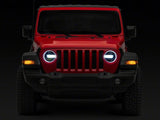 Raxiom 18-23 Jeep Wrangler JL Axial Series 9-In LED Headlights- Blk Housing (Clear Lens) - J164371