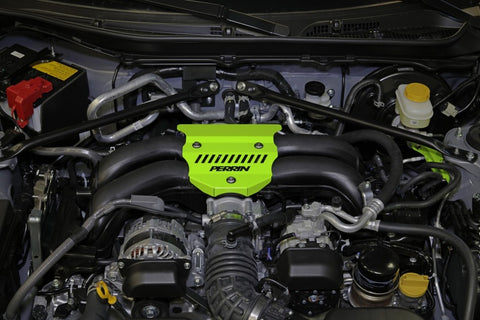 PERRIN 2022+ Subaru BRZ / Toyota GR86 Engine Cover - Neon Yellow Wrinkle - PSP-ENG-162NY