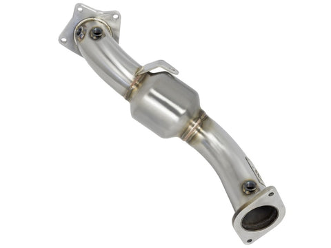 aFe Twisted Steel Down-Pipe Catted 13-16 Cadillac ATS L4-2.0L (t) - 48-34126-HC