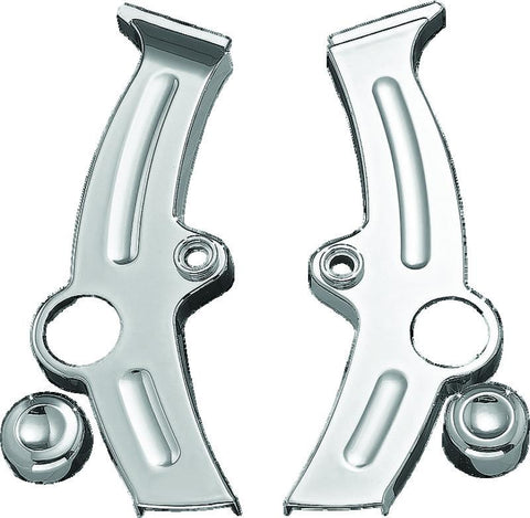 Kuryakyn Boomerang Frame Covers For 00-07 Softail Chrome - 7851