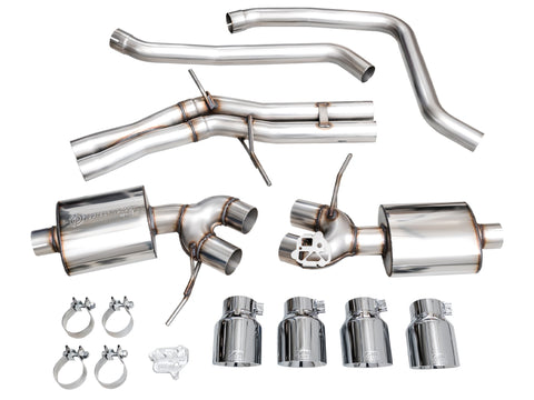 AWE Tuning 19-21 Porsche Macan 3.0T/2.9TT Touring Edition Cat-Back Exhaust w/ Chrome Silver Tips - 3015-42951
