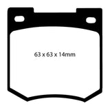 EBC 67-68 Sunbeam Tiger 4.7 Redstuff Front Brake Pads - DP3106C