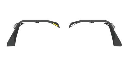 Road Armor 18-20 Jeep Wrangler JL Stealth Front Fender Flare w/Switchback LED DRL - Tex Blk - 518AFF0B