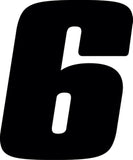 Hardline Dirt Digits 3pk 4 in. - High Gloss Number 6 - Black - DD43B-6