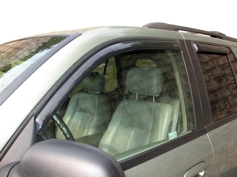 AVS 02-09 Chevy Trailblazer Ventvisor In-Channel Front & Rear Window Deflectors 4pc - Smoke - 194733