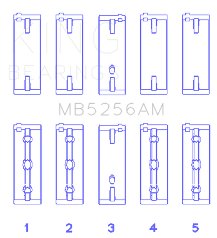 King Hyundai 2.0L G4GC (Size STD) Main Bearing Set - MB5256AM