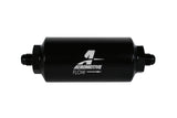 Aeromotive In-Line Filter - (AN-6 Male) 10 Micron Fabric Element Bright Dip Black Finish - 12347