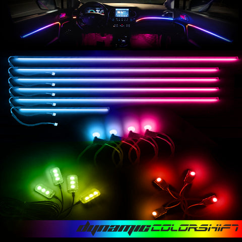 Oracle Lighting Dynamic Colorshift 18 Piece Universal Full LED Interior Dash Board Kit - 4240-332