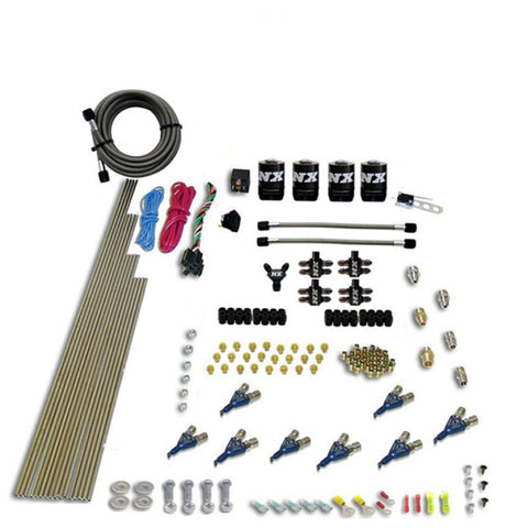 Nitrous Express 8 Cyl Piranha Direct Port 4 Solenoids Nitrous Kit (200-500HP EFI Jets) w/No Bottle - 80001EFI-00