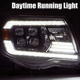 AlphaRex 05-11 Toyota Tacoma NOVA LED Projector Headlights Plank Style Black w/Activation Light/DRL - 880744