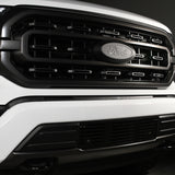 Putco 2020 Ford SuperDuty - Black Powder Coated - Bar Pattern Bumper Grille Inserts - 87169