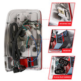 ANZO 2000-2006 Chevrolet Suburban LED Taillights Red/Clear - 311001