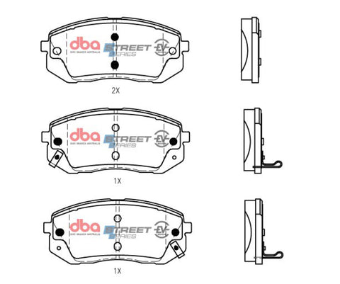 DBA 18-23 Hyundai Kona (w/A/T / 305mm Front Rotor) AWD Front SSEV Street Series Brake Pads - DB2174SSEV