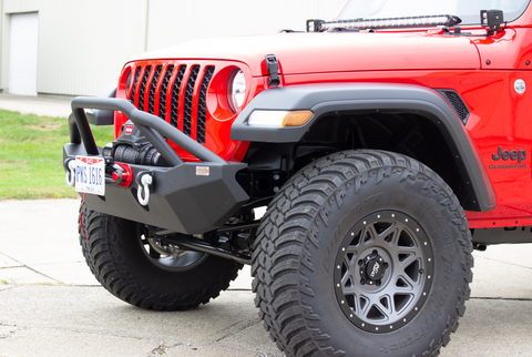 Fishbone Offroad 2018+ Jeep Wrangler JL - Black Aluminum Hawse Fairlead License Plate Mount - FB21098